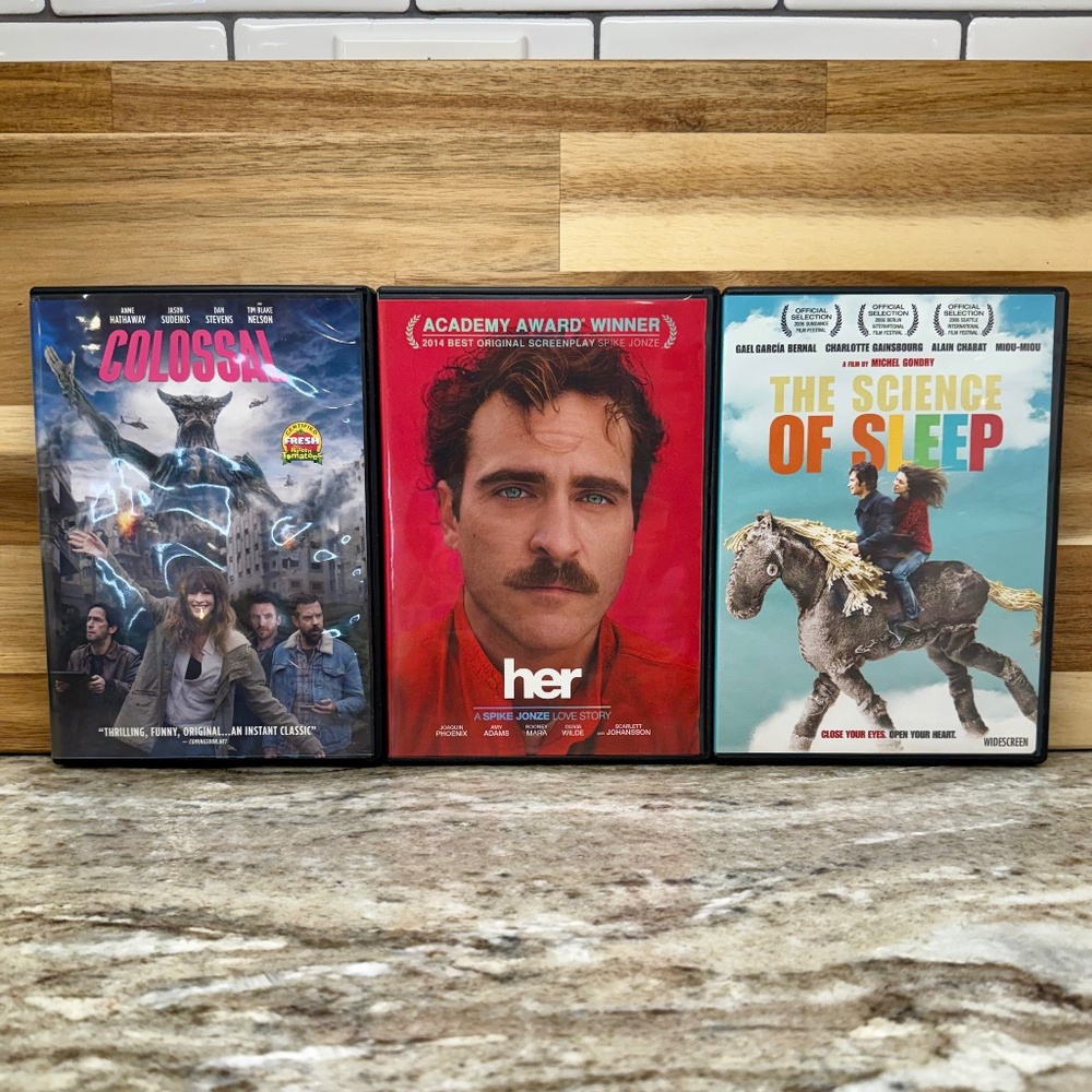 📀 Mixed Indie & Surreal Film Bundle – Colossal + Her + The Science of Sleep 🎬✨